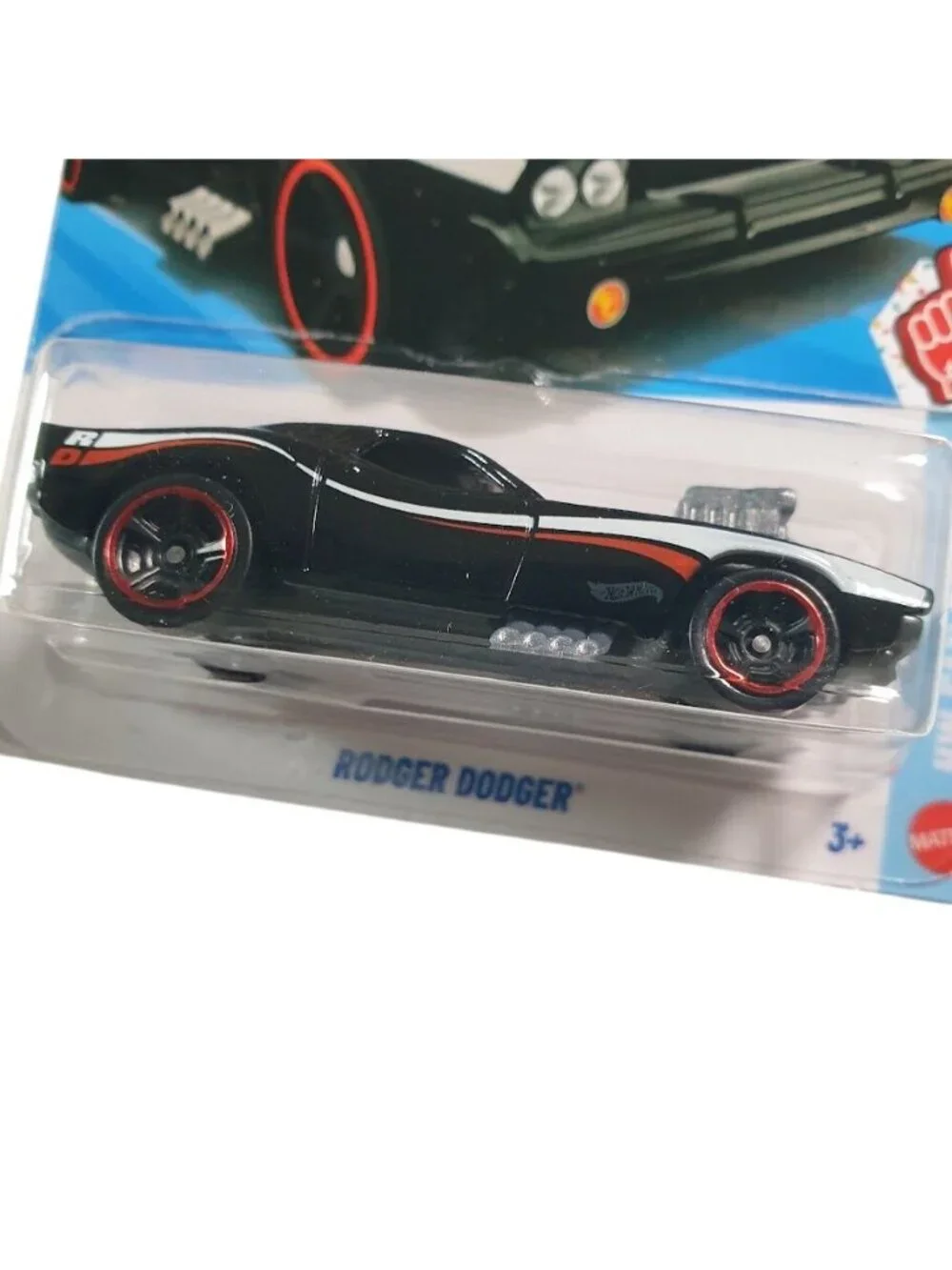 Hot Wheels Rodger Dodger HW Fan Driven Black Red Trim Die Cast Collectible Car